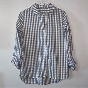 TYLER BOE Cotton Charles Check Blue and Grey Button Down Work-shirt